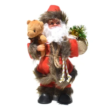 Božič Električni Santa Claus Držite Luč /Nosi Lutko Glasbo Creative Božič Dekor Otrok Igrača Darilo lepe obrazne mimike, igrača
