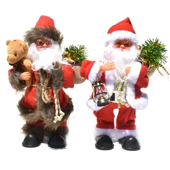 Božič Električni Santa Claus Držite Luč /Nosi Lutko Glasbo Creative Božič Dekor Otrok Igrača Darilo lepe obrazne mimike, igrača