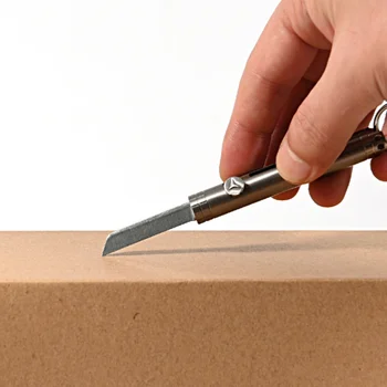 Mini EOS Snemljiv Nož Prenosni Rezanje Papirja Multi-funkcijo Mini Rezilo Noži Medenina Žep obeske Folding Nož