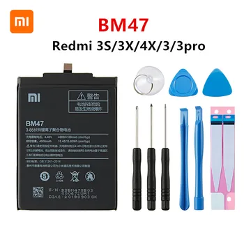 Xiao mi Originalni BM47 4100mAh Baterija Za Xiaomi Redmi 3S 3X Redmi 4X Redmi 3 / 3pro BM47 Telefon Zamenjava Baterije +Orodja 22356