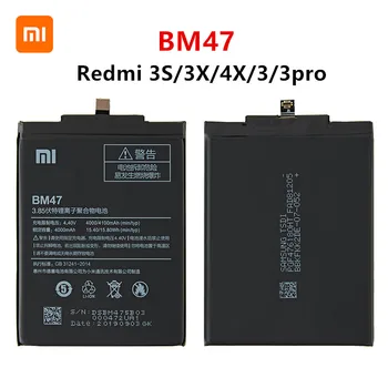 Xiao mi Originalni BM47 4100mAh Baterija Za Xiaomi Redmi 3S 3X Redmi 4X Redmi 3 / 3pro BM47 Telefon Zamenjava Baterije +Orodja