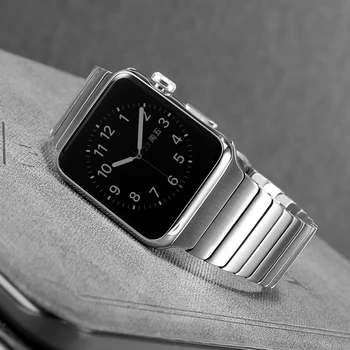 Luksuzni iz Nerjavečega Trak za Apple watch 6 5 band 44 mm 40 mm iWatch band 38 mm 42mm kovinska zapestnica za apple watch series 3 5 6 4SE