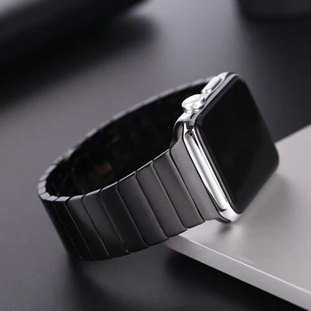 Luksuzni iz Nerjavečega Trak za Apple watch 6 5 band 44 mm 40 mm iWatch band 38 mm 42mm kovinska zapestnica za apple watch series 3 5 6 4SE