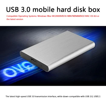 2.5 Inch HDD Primeru SATA 3.0 USB 3.0 5 Gbps HDD SSD Ohišje Podpira vse 7mm/9.5 mm 2.5-inch SATA 1/2/3 HDD SSD Zunanje Polje 22530