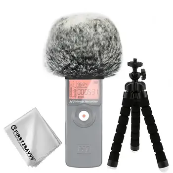 Zunanji Prenosni Digitalni Snemalniki Krznen Mikrofon Mic vetrobranskega stekla Veter Muff za POVEČAVO H1 + mini stojalo 22584