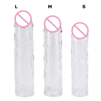 JingZhi Realne Kondomi pri Moških Večkratno uporabo Penis Širitve Dick Rokav Penis Extender Petelin Zamudo Izliv Adult Sex Igrače
