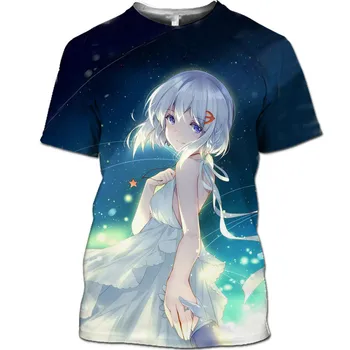 Poletje Mamba VRH 3D Plaži Priložnostne Dekle T-shirt Risank Anime moška Majica Idol Dekle Loli Majica Harajuku Cvet Sezone Ženska T-shi