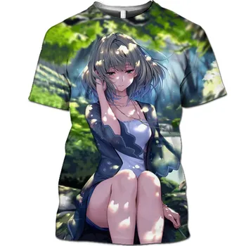 Poletje Mamba VRH 3D Plaži Priložnostne Dekle T-shirt Risank Anime moška Majica Idol Dekle Loli Majica Harajuku Cvet Sezone Ženska T-shi