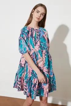 Trendyol Cvetlični Izposoja Ovratnik Obleko TWOSS21EL1684