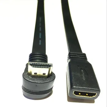 1 FT ravno ultra-tanek, visoka hitrost HDMI podaljšek kabla tip A, tip 90 stopinj moški glavo navzdol bend kot skladu najboljše kakovosti 2298