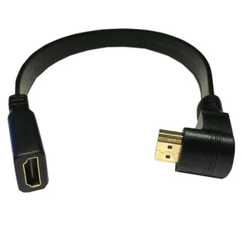 1 FT ravno ultra-tanek, visoka hitrost HDMI podaljšek kabla tip A, tip 90 stopinj moški glavo navzdol bend kot skladu najboljše kakovosti
