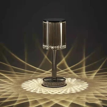 Španija Gatsby namizne Svetilke USB Polnilne Akril Dekoracijo Namizne Svetilke Spalnica Postelji Bar Kristalno Razsvetljavo Darilo Noč Svetlobe