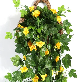 Umetne Rože Ponaredek Petunia Trte Zelenih Listov, ki Visi Trte Garland za svate Doma Vrt Dekoracijo Sten