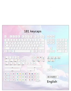 NP profil Dyesub PBT keycaps korejska Japonski, ruski tiskanje keycap 68 84 96 108 postavitve 23509