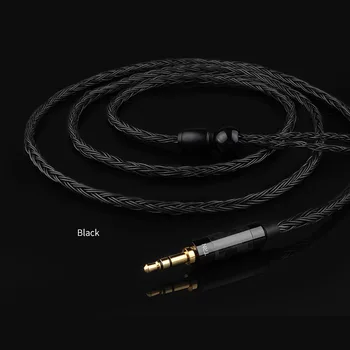 16 Jedro slušalke povezuje Srebro Kabel Oklopljen HIFI Nadgradnjo Kabel 3.5/2.5/4.4 mm Vtič MMCX/2Pin Priključek Za TRN V80 V90