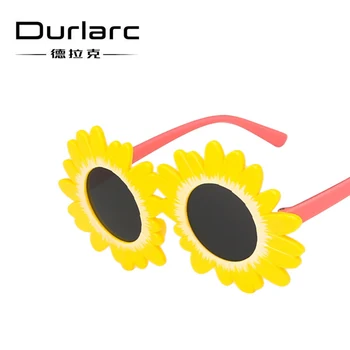 Sončna očala Fantje in Dekleta Otroka na Prostem UV400 Očala Novo Srčkan Daisy Letnik Krog Okvir sončna Očala 2021 Luksuzne blagovne Znamke Moda