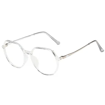 Elbru Anti-modra Svetloba Optičnih Očal Okvir Moda Nezakonitih Očala Unisex Kovinski Letnik Okrogle Očala Jasno Eyeglass Okvir