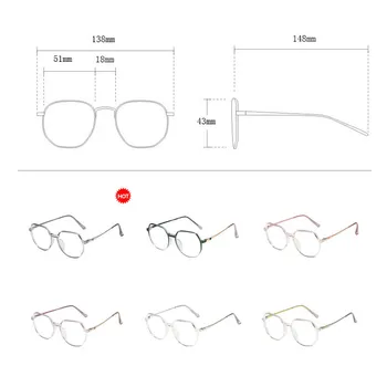 Elbru Anti-modra Svetloba Optičnih Očal Okvir Moda Nezakonitih Očala Unisex Kovinski Letnik Okrogle Očala Jasno Eyeglass Okvir