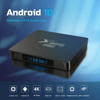 Android 10.0 X96Q PRO Smart IPTV POLJE Allwinner H313 Quad Core TV BOX 2 G 16 G 2.4 G&5G wifi 1080p HD H. 265 X96Q pro media player 23967
