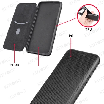 Moda Flip iz Ogljikovih Vlaken Primeru Telefon Za Samsung Galaxy A750 A91 A90 A82 A81 A71 A72 A51 A52 A42 A41 5G Z Režo za kartico Primerih 23996