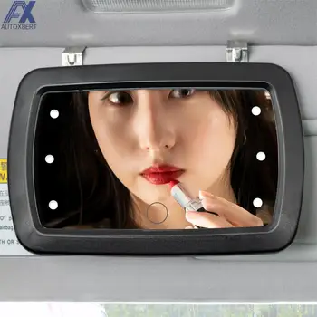 (2 x Baterije) Univerzalni LED Avto Notranje Ogledalo Dotik Stikala Rearview Ličila Ogledala sončnega Posnetek Na Baklo Ženske Dodatki