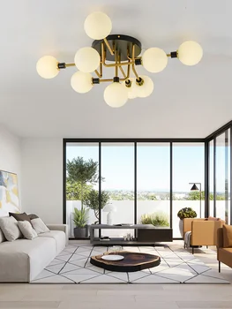 Postmoderni svetlobno razkošje stropna svetilka, dnevna soba oblikovalec minimalističen industrijske veter čarobni fižol, stekleno kroglo stropne luči 24196