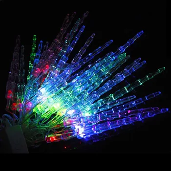 5M 28 LED Vodotesen RGB Ledenica Obeski Niz Luči na Prostem Vila Lučka za Vrtno zabavo Božični Okraski, OBJEM-Obravnava
