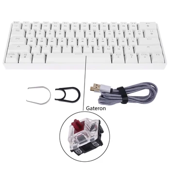 GK61 SK61 61 Tipka Mehansko Tipkovnico USB, Žična LED Osvetljen Os Gaming Mehanske Tipkovnice Za Namizje