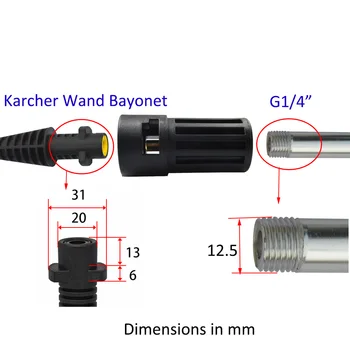 Tlak Pranje Konektor Adapter za Povezavo AR/Interskol/Lavor/Bosche/Huter/M22 Lance Palico, da Karcher Vodo Pištolo Ženski Adapter