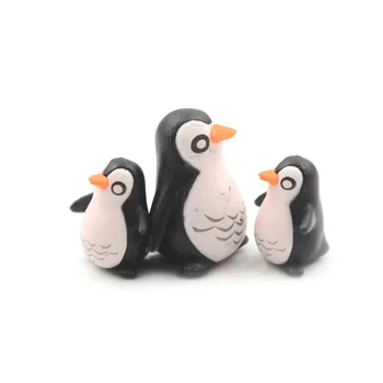 5pcs/veliko Pingvin Pravljice Vrt Miniature Mini Palčki Moss Terariji Smolo Obrti Količki Za Okrasni Vrt