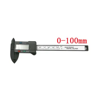 0 - 100 mm/4 inch LCD Digitalni Elektronski Ogljikovih Vlaken Vernier Kaliper Merilnik Mikrometer za Merjenje Orodje novo NOVO