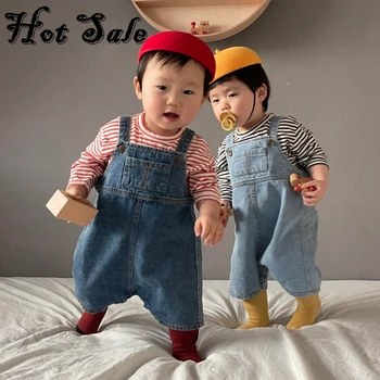 Otroci Baby Girl Boy Oblačila 2021 Poletje Denim Trak Odrezana Hlače Ins Koreja Risanka Smeška Risanka Nasmejan Priložnostne Jeans Hlače 25057