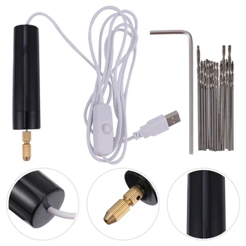 15 Kos Akumulatorski Rotacijski Orodje Polnjenja prek kabla USB Ročno Orodje Mini Električni Vrtalnik za Dom Lesa Delavec