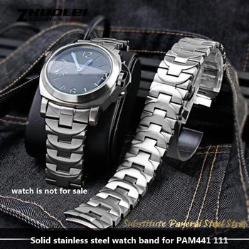 Primerna za pam441 111 gledati moške jekla pasu metulj ZAPONKO ZAPESTNICA 24 mm trdnega nerjavečega jekla komolec watch traku 24 mm