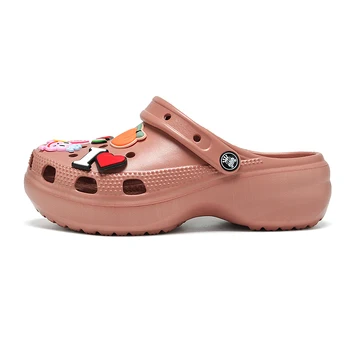 Visoka kakovost ženske sandale poletje luknje, mehko dno, ki stopnjujejo čevlji dekleta PU vrt čevlji belega non-slip plaži ravno čevlji 25369