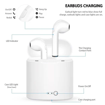 I7s TWS Brezžične Slušalke bluetooth 5.0 Slušalke šport Čepkov Slušalke za v uho Brezžične slušalke Z Mikrofonom Za vse pametne telefone