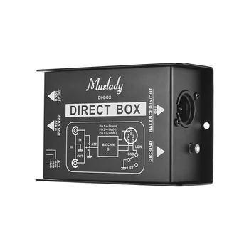 Muslady Strokovno Sam Kanal Pasivne DI-Box Neposredno Vbrizgavanje Audio Box Uravnoteženo & Neuravnoteženost Signal Pretvornika, vroče prodaje 25686