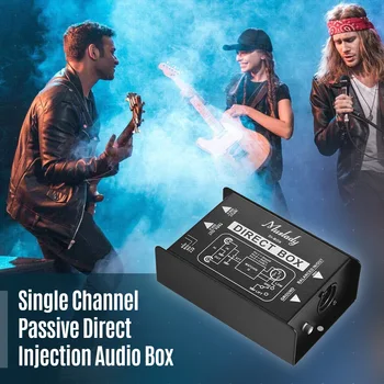 Muslady Strokovno Sam Kanal Pasivne DI-Box Neposredno Vbrizgavanje Audio Box Uravnoteženo & Neuravnoteženost Signal Pretvornika, vroče prodaje
