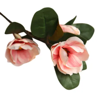 Umetni ponaredek cvetnih listov magnolija umetnosti poročni šopek stranka domov dekoracijo doma dekoracijo diy album