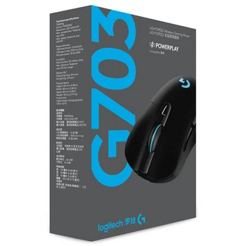 Logitech G703 Lightspeed Brezžični Igra Optical Mouse Black Primerna za poslovne družinske igre 25854