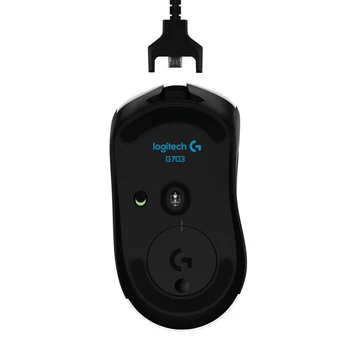 Logitech G703 Lightspeed Brezžični Igra Optical Mouse Black Primerna za poslovne družinske igre