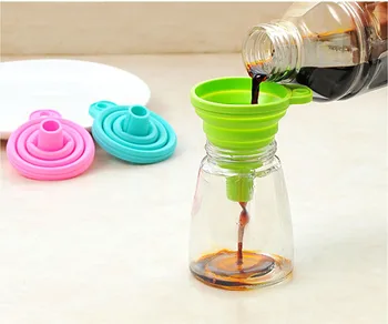 Kuhinja Orodja DIY Živilskih Zložljiva Silikonski Gospodinjski Tok Tekočine Izdajanje Mini Tok Random Barve