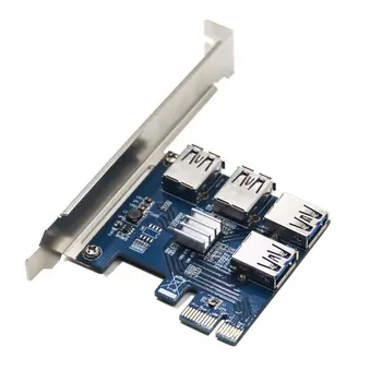 Novo Dodaj v Kartico, PCIe 1 do 4, PCI Express 16X Reže za Kartico Riser PCI-E 1X na Zunanje 4 PCI-e Slot Adapter PCIe Vrata Multiplikator Kartico