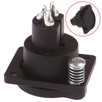 1Pcs XLR 3 Pin Nepremočljiva Ženski Ohišje Plošča Nameščena Socket Adapter Za Spajkanje Moč Priključek MIC Črna
