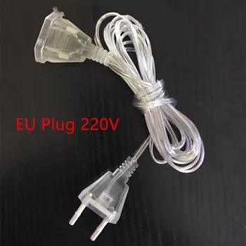 3m Vtikač Extender Žice Podaljšek EU/ZDA/USB Vtič za Niz LED Luči Poroko Navidad Dekor Led Garland DIY Božični Luči