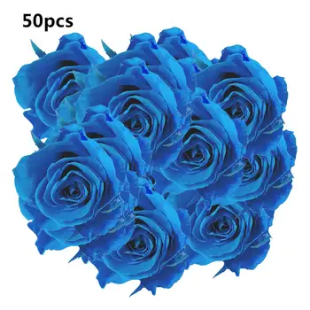 50Pcs Umetne Svile Black Rose Cvet Glave Simulacije Plastični Cvet Doma Stranka Dekor
