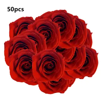50Pcs Umetne Svile Black Rose Cvet Glave Simulacije Plastični Cvet Doma Stranka Dekor