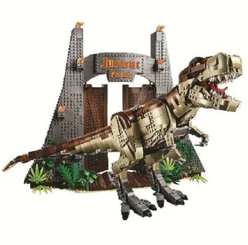 61001 Jurassic Parkiran T. rex Divjanja Model Stavbe, Bloki, Opeke Fant Igrače Darilo za Rojstni dan 26876