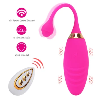 10 Hitrosti Skok Jajce Vibrator Vibracijsko Jajce Silikona, Brezžični Daljinski Analne Stimulacije Ščegetavčka Sex Igrače za Ženske Odraslih Izdelki