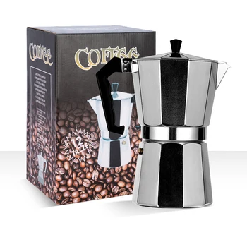 Moka Lonec Kave Espresso Indukcijske Pralni Aluminija Italijanski Coffeeware Klasična Orodja Cafetiere Latte Štedilnik Vrhu Prenosni Cafe